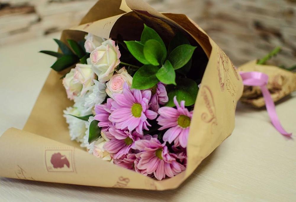 Букет цветов из: Розы и Хризантемы в Родниках Московской области