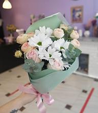 Букет милый в Родниках Московской области Букет цветов из: Хризантемы и Розы в Родниках Московской области
