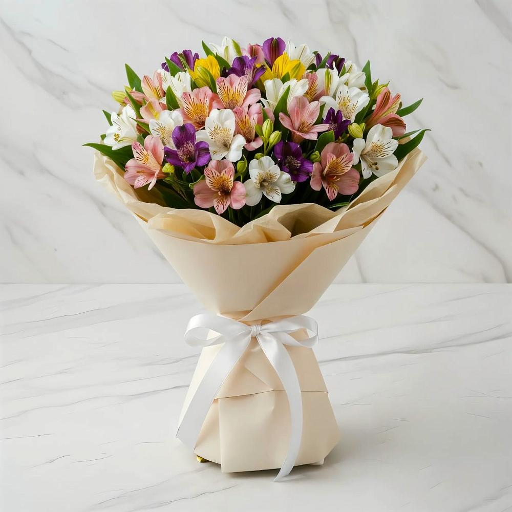 Букет цветов из: Альстромерии в Родниках Московской области