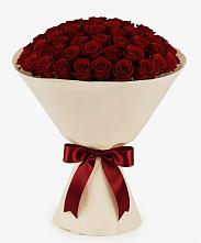 Букет 101 Бордовая роза Блэк Бакарра в Родниках Московской области
