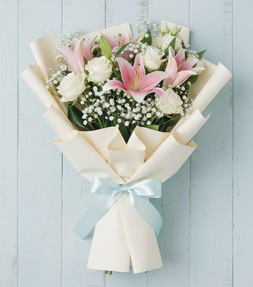 Букет цветов из: Лилии в Родниках Московской области