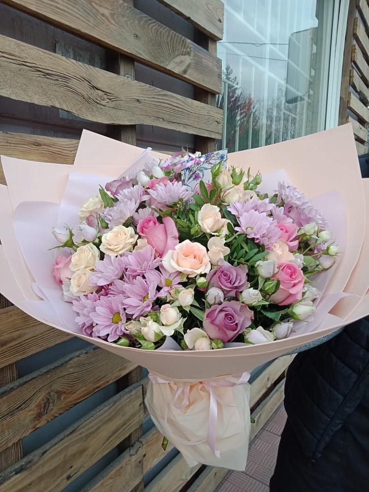 Букет цветов из: Розы и Хризантемы в Родниках Московской области