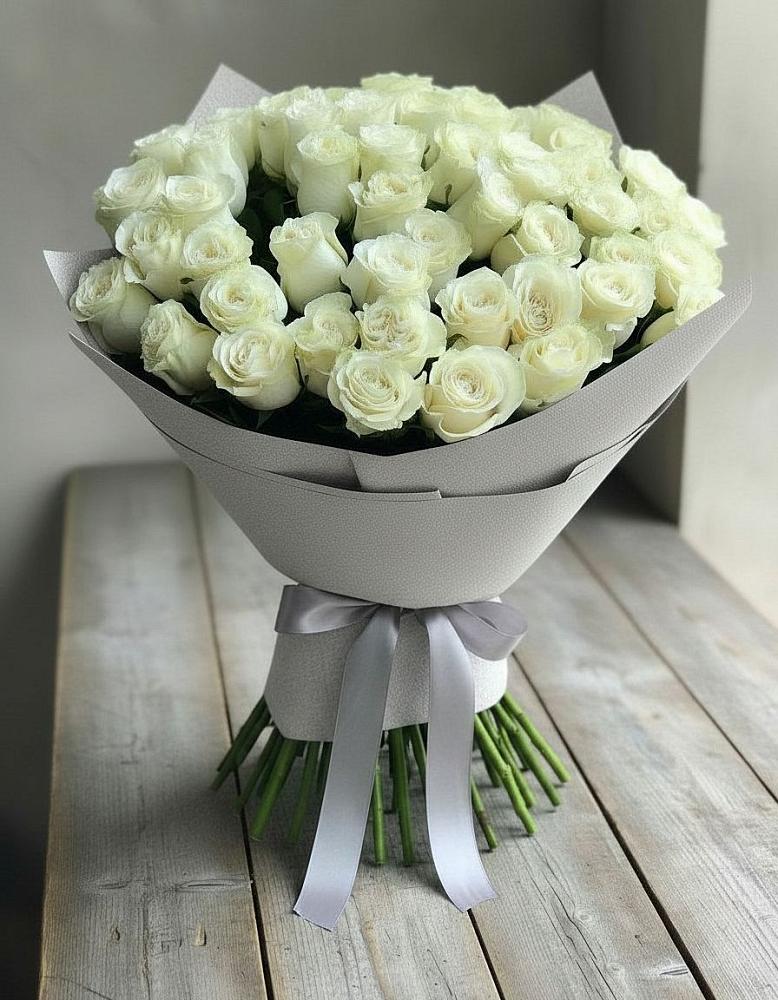 Букет 35 Белых роз в Родниках Московской области
