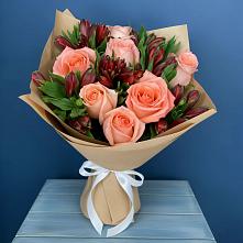 Букет цветов из:  Розы и Альстромерии в Родниках Московской области