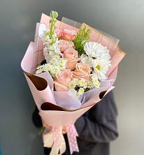 Букет цветов из:  Хризантемы и Розы в Родниках Московской области