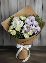 Букет цветов из:  Хризантемы и Розы в Родниках Московской области