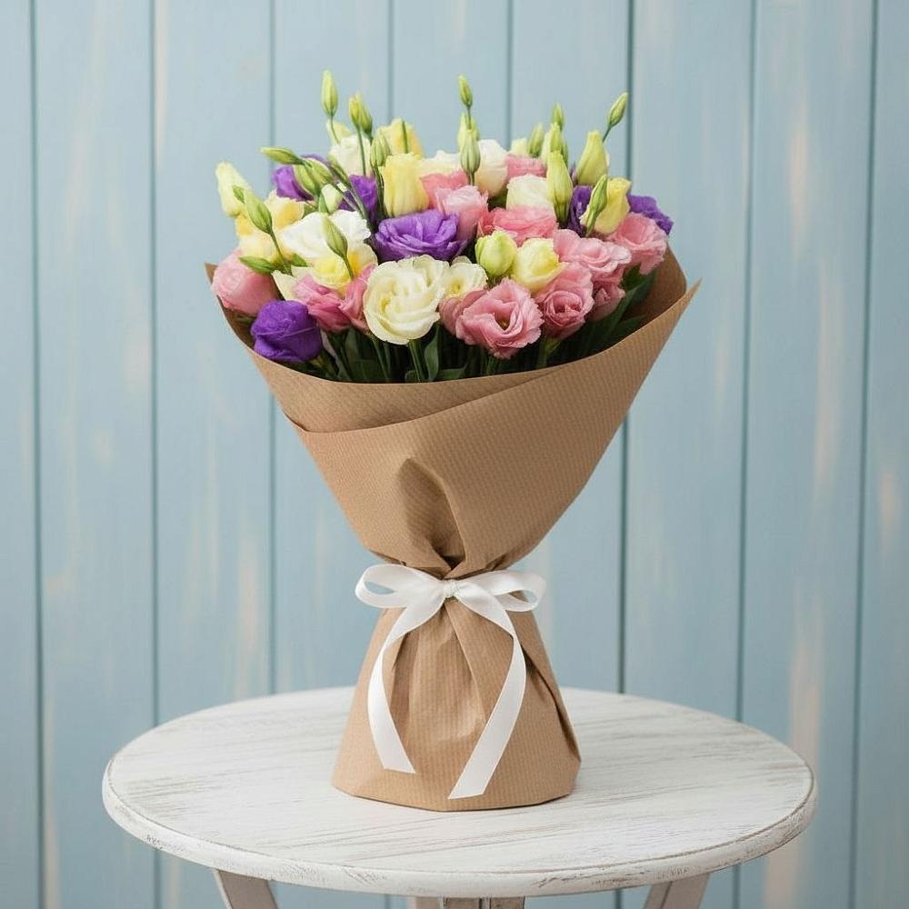 Букет цветов из: Лизиантусы в Родниках Московской области