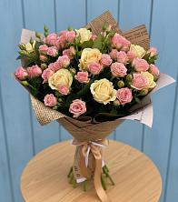 Букет цветов из:  Розы в Родниках Московской области