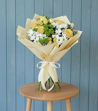 Букет цветов из:  Хризантемы и Розы в Родниках Московской области