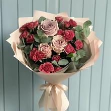 Букет цветов из:  Гвоздики и Розы #REPLACE_PRED# Родниках Московской области