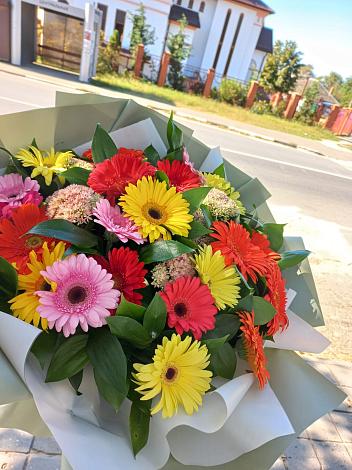 Букет цветов из: Герберы в Родниках Московской области