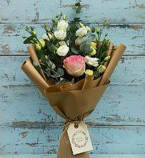 Букет цветов из:  Розы и Лизиантусы в Родниках Московской области