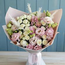 Букет цветов из:  Альстромерии и Розы в Родниках Московской области